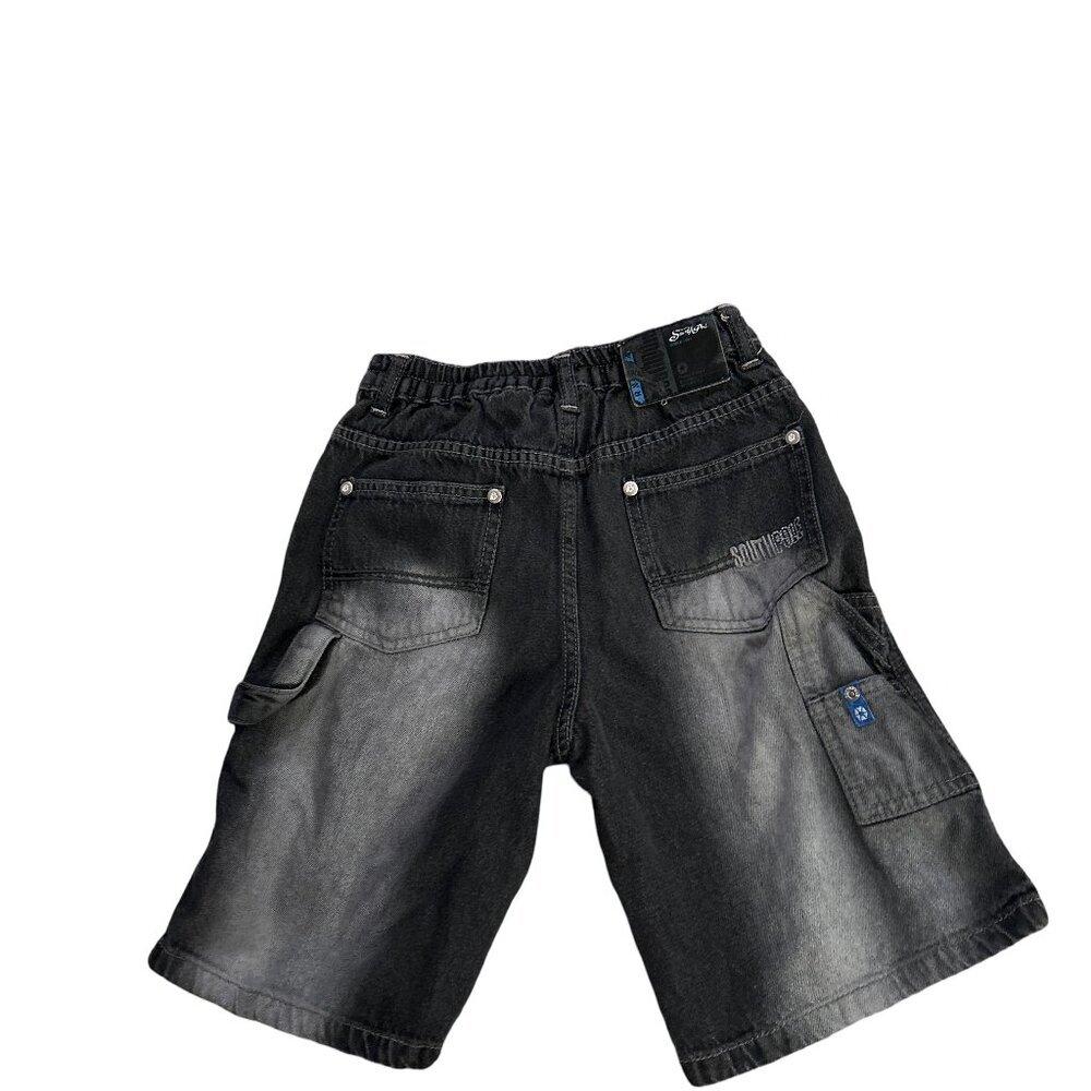 Vintage Southpole Jeans Boys Distressed Denim Bermuda Baggy Shorts Size 7 Youth